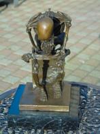 squelette XL en bronze signé style penseur de RODIN ., Enlèvement ou Envoi, Bronze