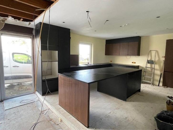 KEUKEN MET EILAND, Huis en Inrichting, Keuken | Complete keukens, Gebruikt, Overige typen, Zwart, Overige materialen, Greeploos