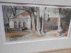 Heel oude kader met tekening, Ophalen of Verzenden, Gebruikt, Tekening