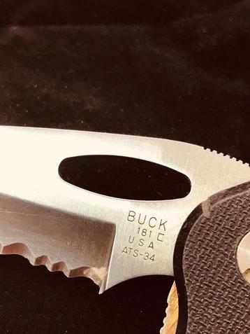 BUCK 181 ODYSSEY SERRATED KNIFE ATS34 Pocket knife USED (202 beschikbaar voor biedingen