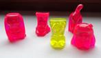 Setje gogo’s crazy bones (fluo/doorschijnend), Verzamelen, Ophalen of Verzenden, Nieuw