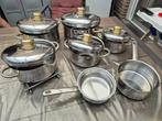 inox kookpannen, Huis en Inrichting, Keuken | Potten en Pannen, Ophalen, Gebruikt, Inox, Kookpan of Snelkookpan
