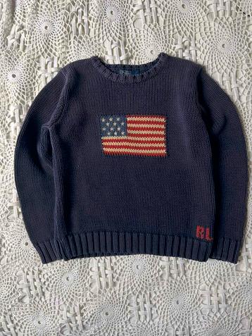 Ralph Lauren gebreide trui vlag USA knit - navy - 7jaar/ 122 beschikbaar voor biedingen