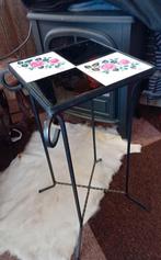 vintage tafeltje met zwart-wit tegels, Ophalen