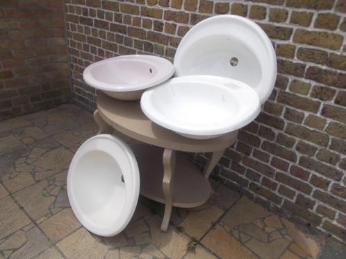 lavabo's 4 stuks polyester, Maison & Meubles, Salle de bain | Meubles de Salle de bain, Neuf, Enlèvement ou Envoi