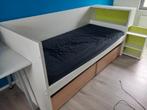 Eenpersoonsbed met 2 grote schuiven en nachtkastje, Huis en Inrichting, Slaapkamer | Bedden, Ophalen, Gebruikt