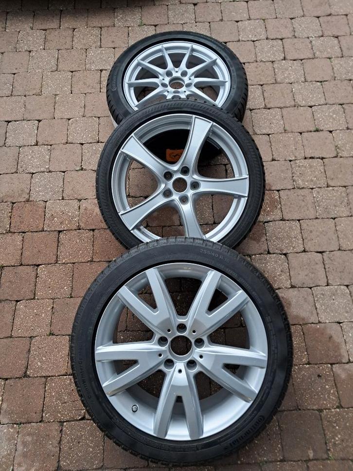 4 velgen 17 – 18 duim 5/112 winterbanden M+S:, Auto-onderdelen, Banden en Velgen, Velg(en), Winterbanden, Gebruikt, Ophalen