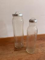 Set van 2 glazen potten/ vazen., Ophalen, Zo goed als nieuw, Glas, Pot, Bus of Blik