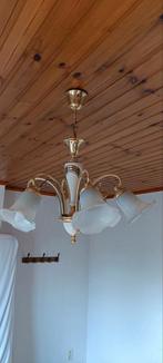 retro hanglamp. 2 glazen missen, Maison & Meubles, Lampes | Lustres, Utilisé, Enlèvement ou Envoi