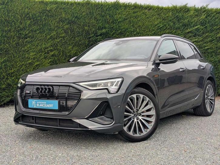 Audi e-tron (Q8) - 2x s-line + black style - matrix, Auto's, Audi, Bedrijf, Te koop, Q8 e-tron, 4x4, Achteruitrijcamera, Adaptive Cruise Control