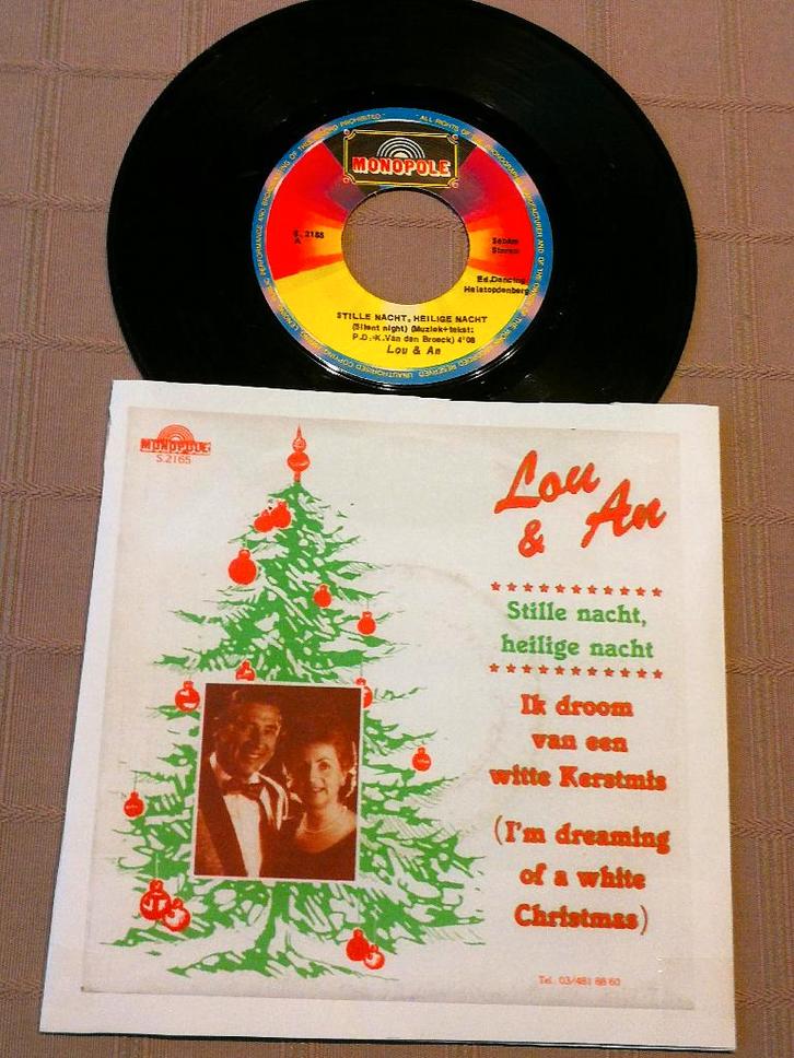 Vinylsingle van Vlaams duo Lou en An, Cd's en Dvd's, Vinyl | Nederlandstalig, Gebruikt, Overige genres, Overige formaten, Ophalen of Verzenden