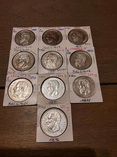 Belgische munten, Postzegels en Munten, Munten | België, Losse munt, Zilver, Zilver, Ophalen of Verzenden