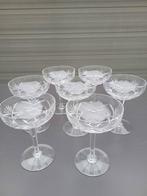 kristallen champagnecoupes - 7 stuks, Ophalen of Verzenden