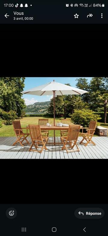 🔥liquidation 🔥 Table extensible 180-240cm avec 6 chaises  beschikbaar voor biedingen