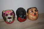 3 zeer oude originele Cesar ( FR ) karnaval maskers, Garçon ou Fille, Utilisé, Enlèvement ou Envoi