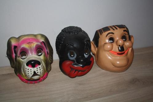 3 zeer oude originele Cesar ( FR ) karnaval maskers, Kinderen en Baby's, Carnavalskleding en Verkleedspullen, Gebruikt, Jongen of Meisje