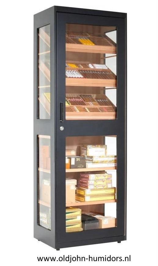 HUMIDOR KABINET ADORINI CAPRI DELUXE ZWART 6000 SIGAREN h195, Verzamelen, Rookartikelen, Aanstekers en Luciferdoosjes, Nieuw, Tabaksdoos of Verpakking