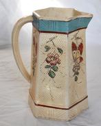 pichet barbotine mouzin lecat nimy decor fleur papillon, Enlèvement ou Envoi