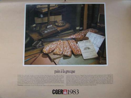 CGER 1983 - Kalender over ontbijt tekst is in het Frans, Livres, Livres de cuisine, Comme neuf, Gâteau, Tarte, Pâtisserie et Desserts