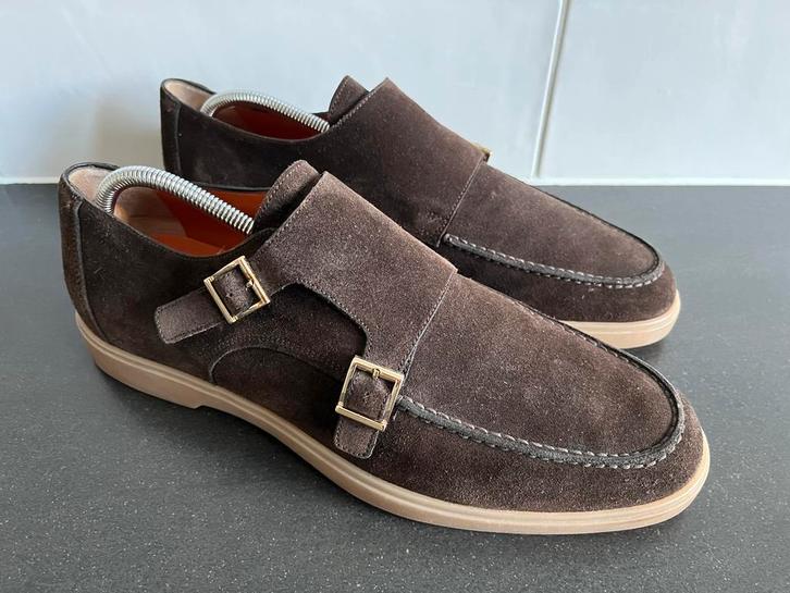 Santoni herenschoenen maat UK10 EU44 weinig gedragen, Kleding | Heren, Schoenen, Zo goed als nieuw, Gespschoenen, Bruin, Ophalen of Verzenden