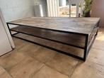 Smeedijzer salontafel gemaakt van 19e eeuws Brugs parket, Huis en Inrichting, Tafels | Salontafels, Ophalen, Gebruikt, 50 tot 100 cm