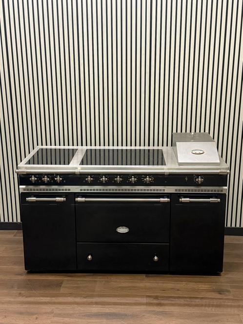 Luxe Lacanche Keramisch + Friteuse zwart/chroom 150 cm, Elektronische apparatuur, Fornuizen, Zo goed als nieuw, Vrijstaand, Keramisch