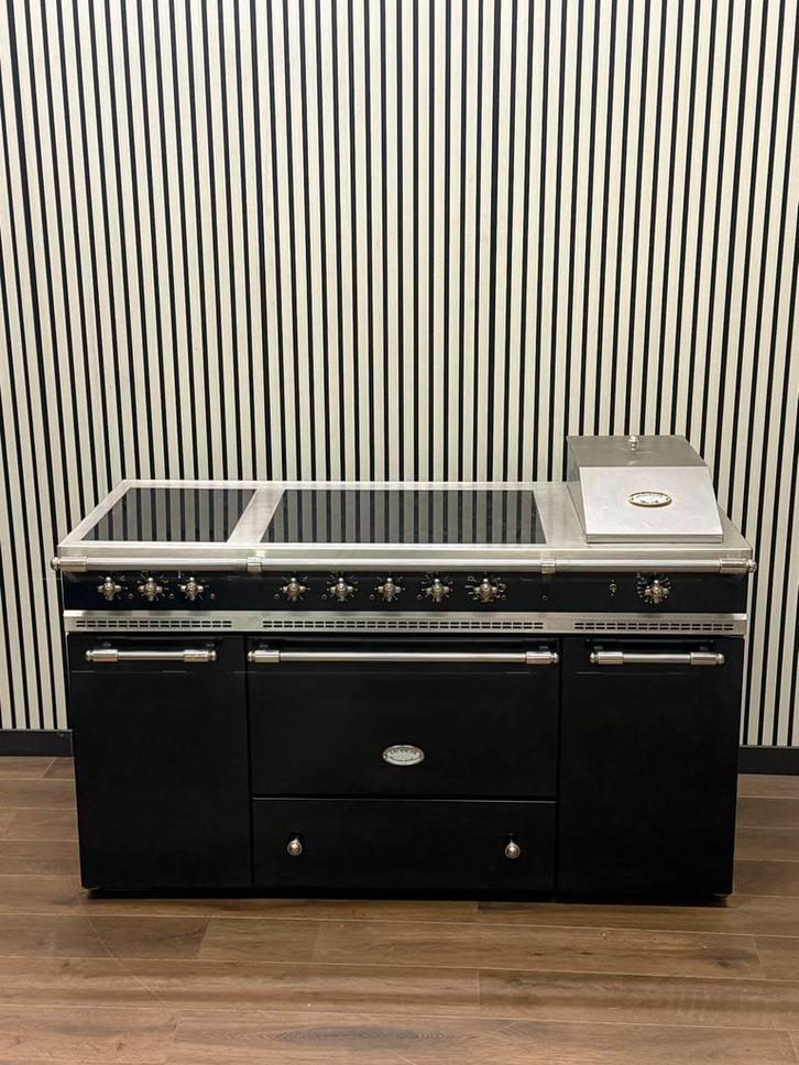 Luxe Lacanche Keramisch + Friteuse zwart/chroom 150 cm, Elektronische apparatuur, Fornuizen, Zo goed als nieuw, Vrijstaand, Keramisch