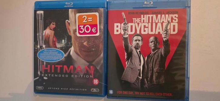 BR - Hitman + Hitman's bodyguard, Cd's en Dvd's, Blu-ray, Zo goed als nieuw, Actie, Ophalen of Verzenden