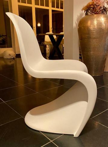 Originele Panton eetkamerstoelen polypropyleen wit  beschikbaar voor biedingen