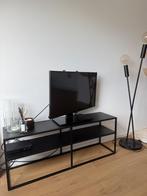 Tv-meubel zwart metaal, Huis en Inrichting, Kasten |Televisiemeubels, Ophalen, 50 tot 100 cm, Zo goed als nieuw, Zwart metaal