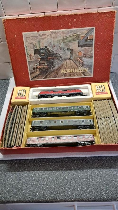 Marklin begin set jaren 50 met lok 3021, Hobby en Vrije tijd, Modeltreinen | H0, Gebruikt, Treinset, Wisselstroom, Märklin, Analoog