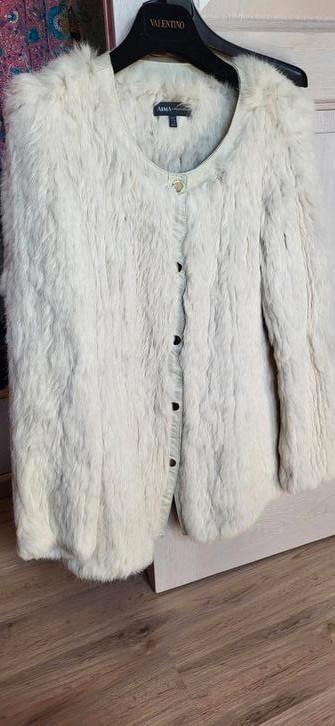 Vest in konijnrnbont van Arma, Kleding | Dames, Jasjes, Kostuums en Pakken, Zo goed als nieuw, Maat 36 (S), Beige, Ophalen of Verzenden
