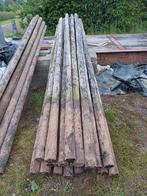 Poteaux en bois de 3,5 m de long 8-10 cm d'épaisseur +-220 p, Jardin & Terrasse, Palissades, Enlèvement, Utilisé