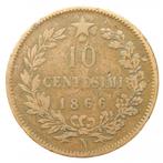 Italië 10 centesimi, 1866 "N" - Naples, Italië, Ophalen of Verzenden, Losse munt