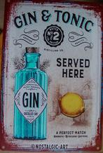 GIN REKLAME - METAL -, Verzamelen, Ophalen of Verzenden