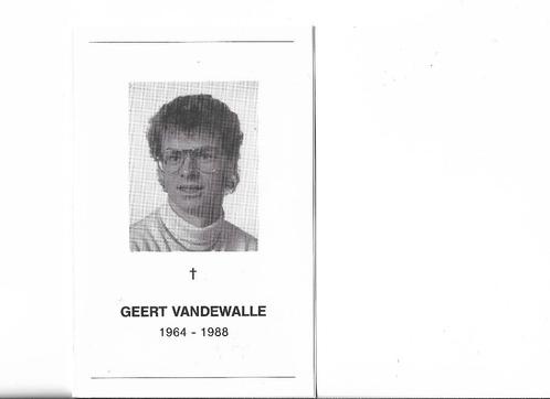 Bidprentje GEERT VANDEWALLE - Kampioen van Belgie 1985, Verzamelen, Bidprentjes en Rouwkaarten, Bidprentje, Ophalen of Verzenden