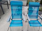 Tuinstoelen en kussens in zeer goede staat, Tuin en Terras, Tuinstoelen, Ophalen, Zo goed als nieuw, Kunststof, Verstelbaar
