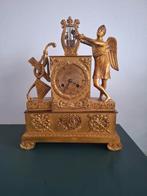 Bronzen klok, schouwgarnituur, Antiek en Kunst, Ophalen of Verzenden