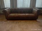 Canapé Chesterfield en cuir – 3 places, Ophalen, Gebruikt, Driepersoons, Rechte bank