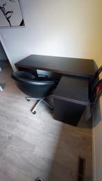 Bureau avec baignoire en cuir, chaise et éclairage LED, Enlèvement, Bureau
