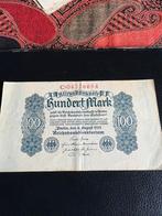 100 mark 1922 Duitsland, Postzegels en Munten, Ophalen of Verzenden, Duitsland, Los biljet
