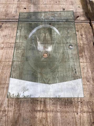 Glazen wastafel — 80x52 cm — modern design beschikbaar voor biedingen