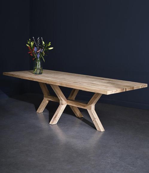 Oud eiken tafel, Massieve tafel, Eetkamertafel, Maatwerk, Huis en Inrichting, Tafels | Eettafels, Nieuw, Eikenhout, Ophalen of Verzenden
