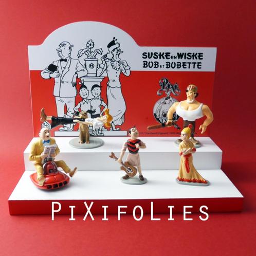 Suske & Wiske Pixi beelden op standaard, Collections, Statues & Figurines, Comme neuf, Fantasy, Enlèvement ou Envoi