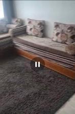 Seddari avec les coussins et tapis assorti, Huis en Inrichting, Stoffering | Vloerbedekking, Ophalen, Gebruikt, Bruin, Seddari . fauteuil marocain . salon