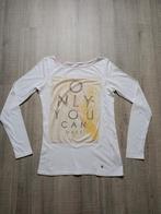 T-shirt met lange mouwen, Kleding | Dames, T-shirts, Verzenden, Wit, Zo goed als nieuw, Lange mouw
