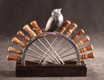 Cocktail prikkers set met bronzen vogel, Ophalen of Verzenden
