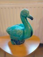 Keramieken eend in turquoise en blauw, Antiek en Kunst, Ophalen of Verzenden