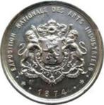 Médaille belge 1874 Exposition nationale des arts industris, Timbres & Monnaies, Autres matériaux, Envoi