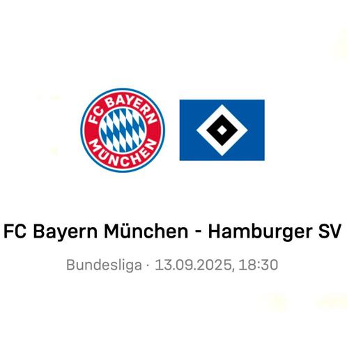 Tickets Bayern vs Hamburg 13 septembre 2025 – Allianz Arena, Tickets en Kaartjes, Sport | Voetbal, September